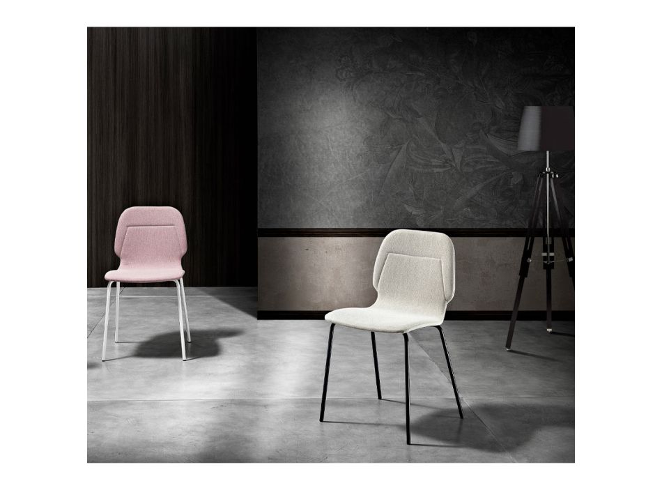 Moderní monocoque židle v barevném designu tkaniny - Patrick Viadurini