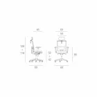 Operační a polopředsedající židle v tkanině vyrobené v Itálii Mina Viadurini