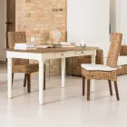 Venkovní židle ve tkaní banánů s podsedákem - Safari Viadurini