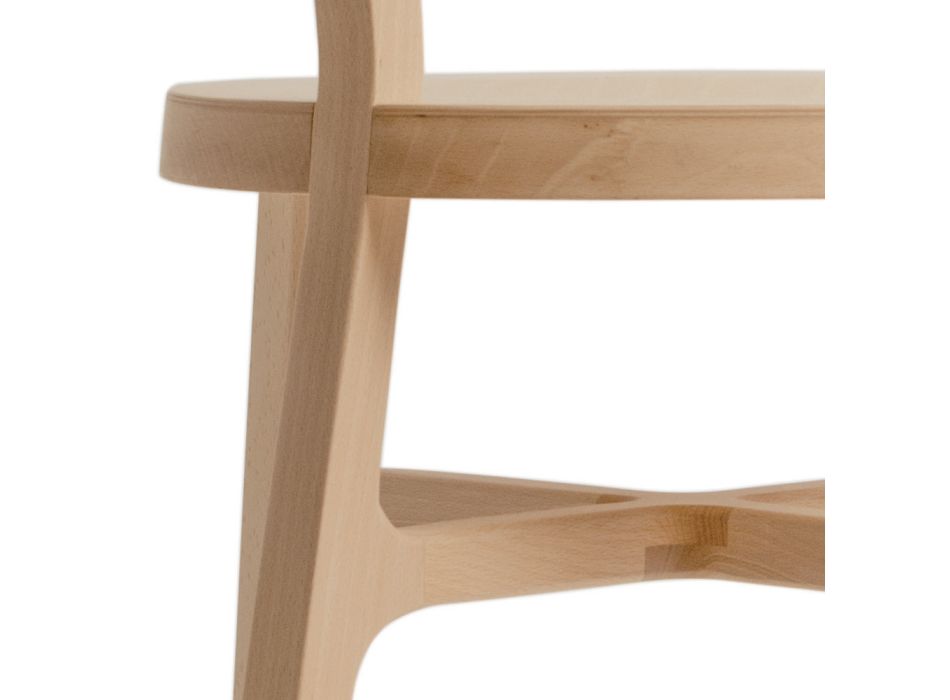 Židle pro kuchyň nebo jídelnu v masivním buku Vyrobeno v Itálii - Cima Viadurini
