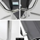 Židle do konferenčních nebo zasedacích místností v černé kůži a kovu – Cirillo1/2 Viadurini