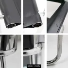 Židle do konferenčních nebo zasedacích místností v černé kůži a kovu – Cirillo1/2 Viadurini