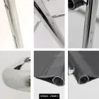 Židle do konferenčních nebo zasedacích místností v černé kůži a kovu – Cirillo3/4 Viadurini