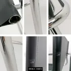 Židle do konferenčních nebo zasedacích místností v černé kůži a kovu – Cirillo3/4 Viadurini