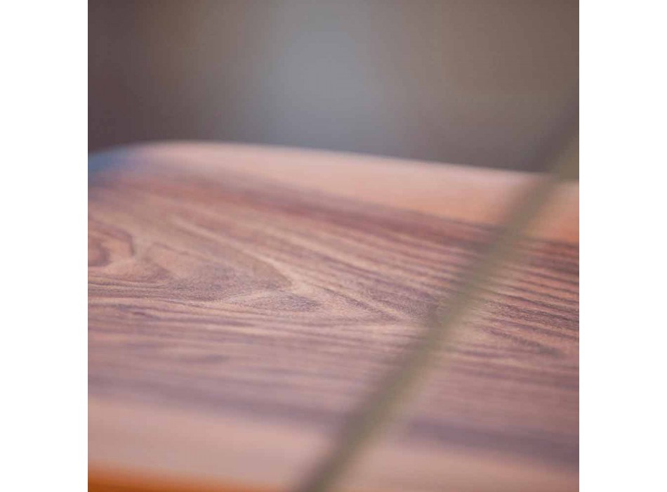 Ručně vyrobená jídelní židle ze dřeva a oceli vyrobená v Itálii - Valencia Viadurini