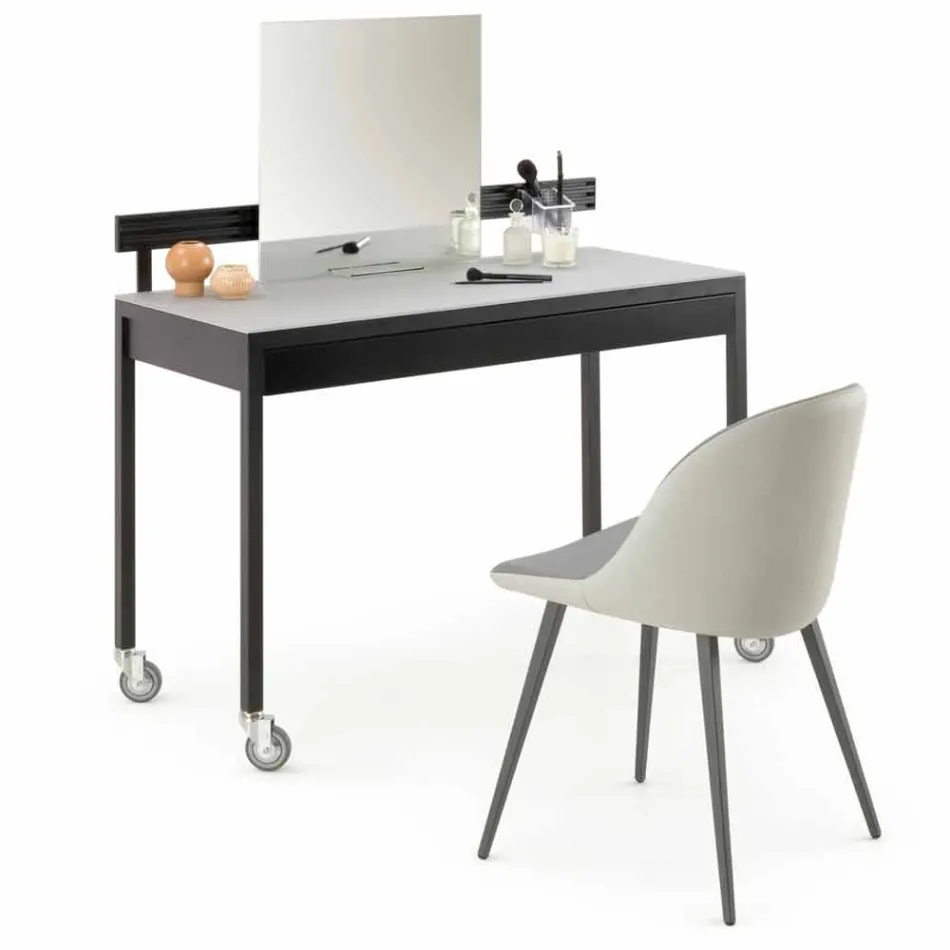 Jídelní židle se sedákem Ecoleather vyrobená v Itálii, 2 kusy - Nobelio Viadurini