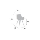 Židle do jídelny s moderním designem v kůži Made in Italy - Simba Viadurini