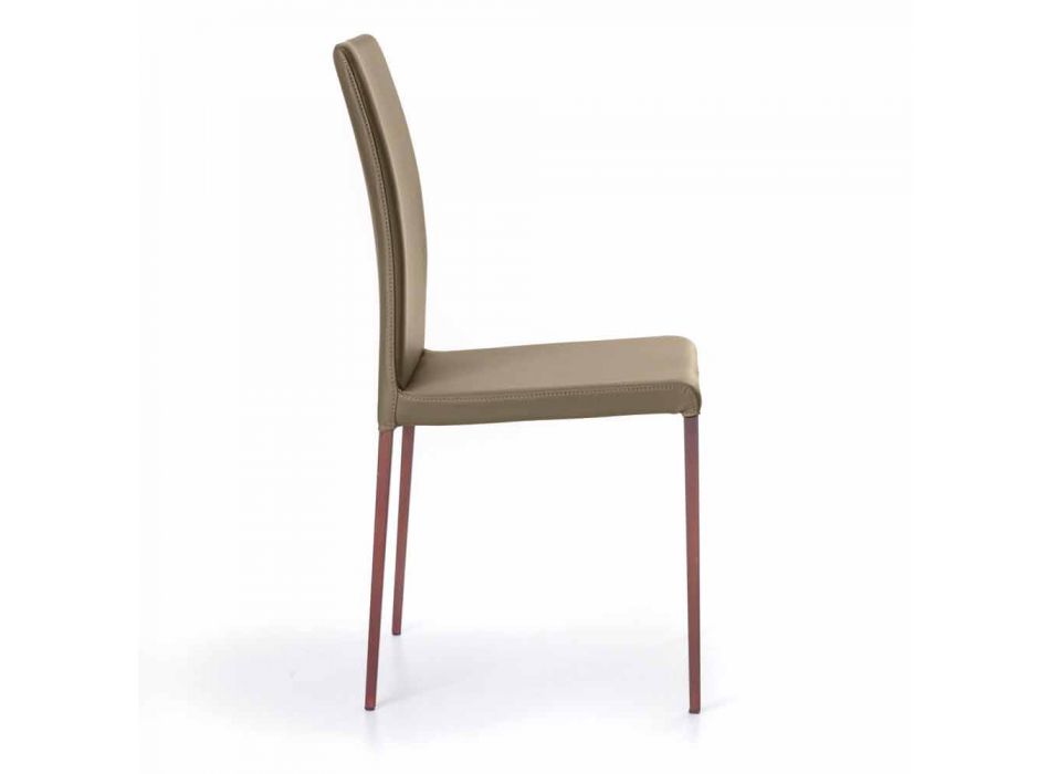 Abbie umělá kožená jídelní židle vyrobená v Itálii Viadurini