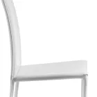 Designová jídelní židle potažená kůží Made in Italy - Sissy Viadurini