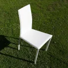 Designová jídelní židle potažená kůží Made in Italy - Sissy Viadurini