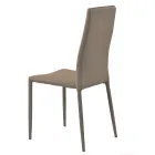 Stohovatelná jídelní židle ze 4dílné syntetické kůže - Sibiř Viadurini