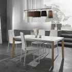 Stohovatelná jídelní židle ze 4dílné syntetické kůže - Sibiř Viadurini