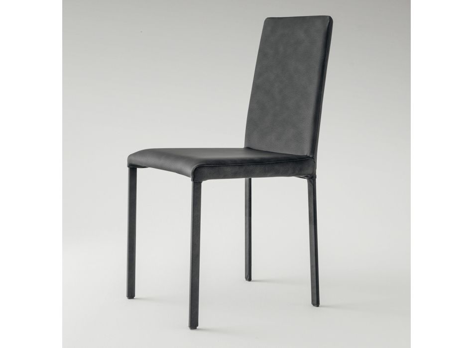 Jídelní židle z umělé kůže Made in Italy, 2 kusy - Mawi Viadurini