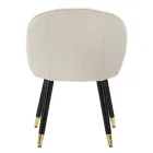 Jídelní židle ze dřeva se sedákem potaženým látkou - Latina Viadurini