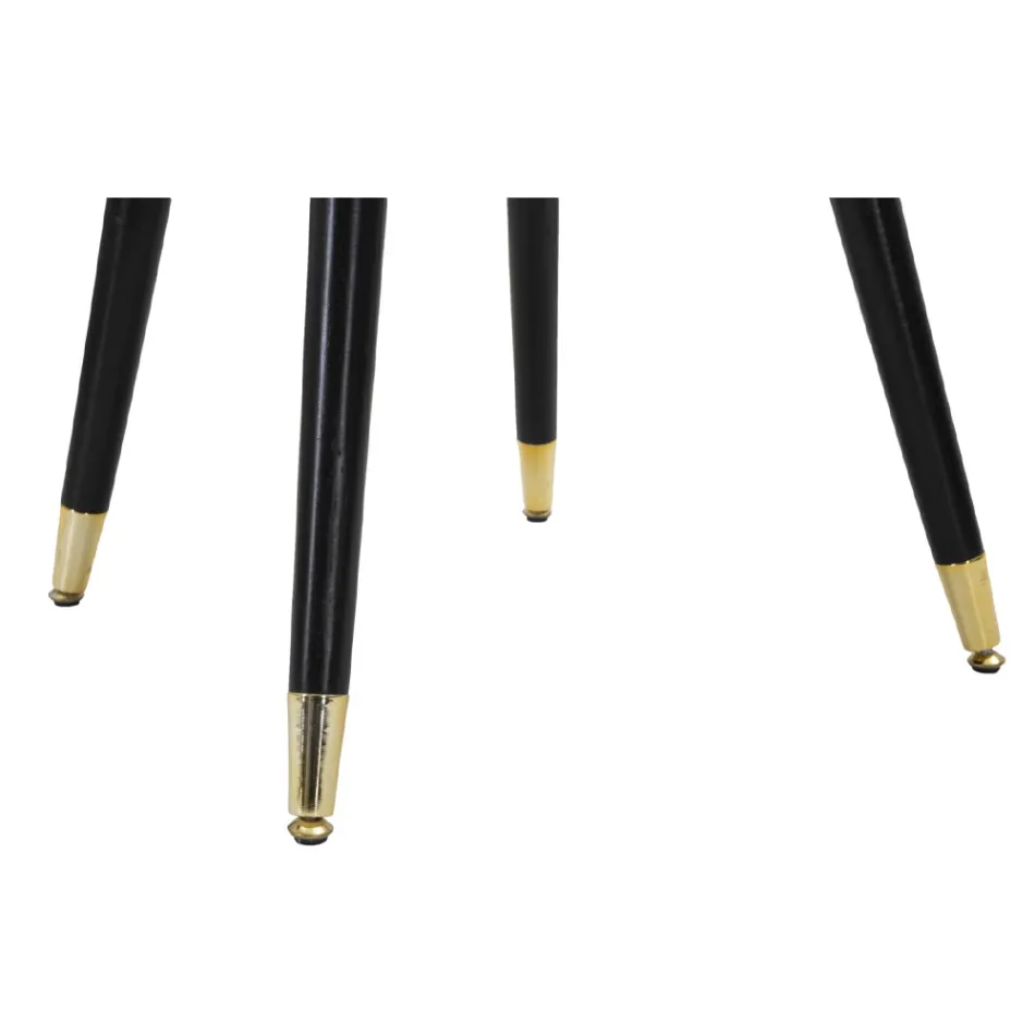 Jídelní židle ze dřeva se sedákem potaženým látkou - Latina Viadurini