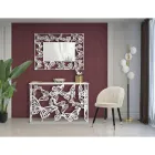 Jídelní židle ze dřeva se sedákem potaženým látkou - Latina Viadurini