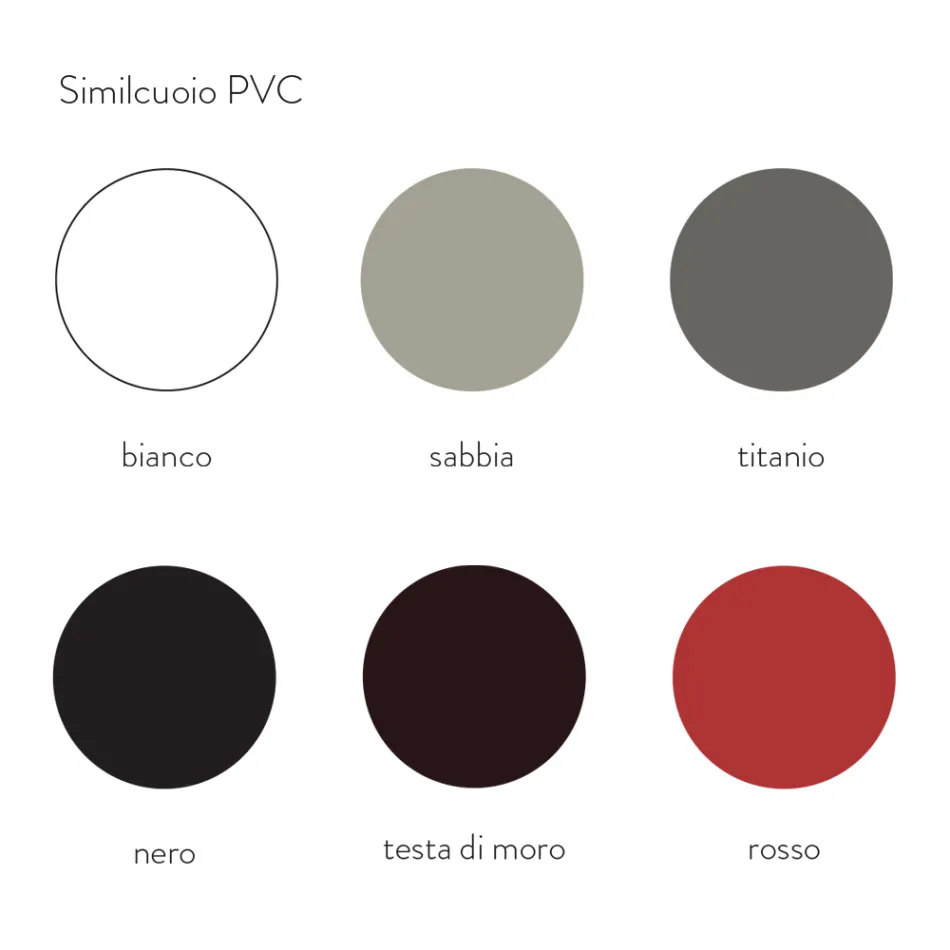 Kovová jídelní židle potažená imitací kůže, 4 kusy – Nadia Viadurini