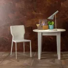 Kovová jídelní židle čalouněná koženkou, 4 kusy - Titty Viadurini