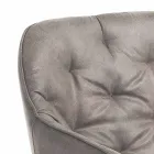 Židle do jídelny z kůže s efektem stáří 2 kusy - Garbina Viadurini