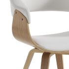 Židle do jídelny ze syntetické kůže a překližky - Nubea Viadurini