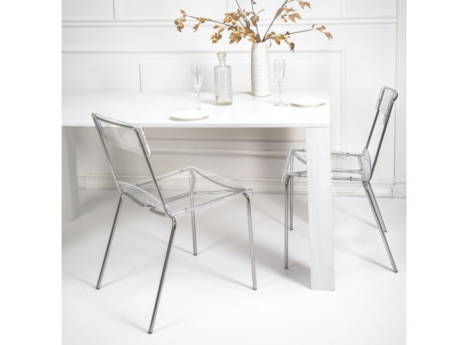 Plexisklo jídelní židle Made in Italy 2 kusy - Charlotte Viadurini