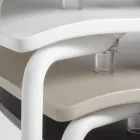 Jídelní židle z polypropylenu s kovovou základnou, 4 kusy - Alina Viadurini