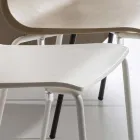 Jídelní židle z polypropylenu s kovovou základnou, 4 kusy - Alina Viadurini