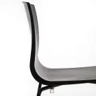 Jídelní židle z polypropylenu s kovovou základnou, 4 kusy - Alina Viadurini