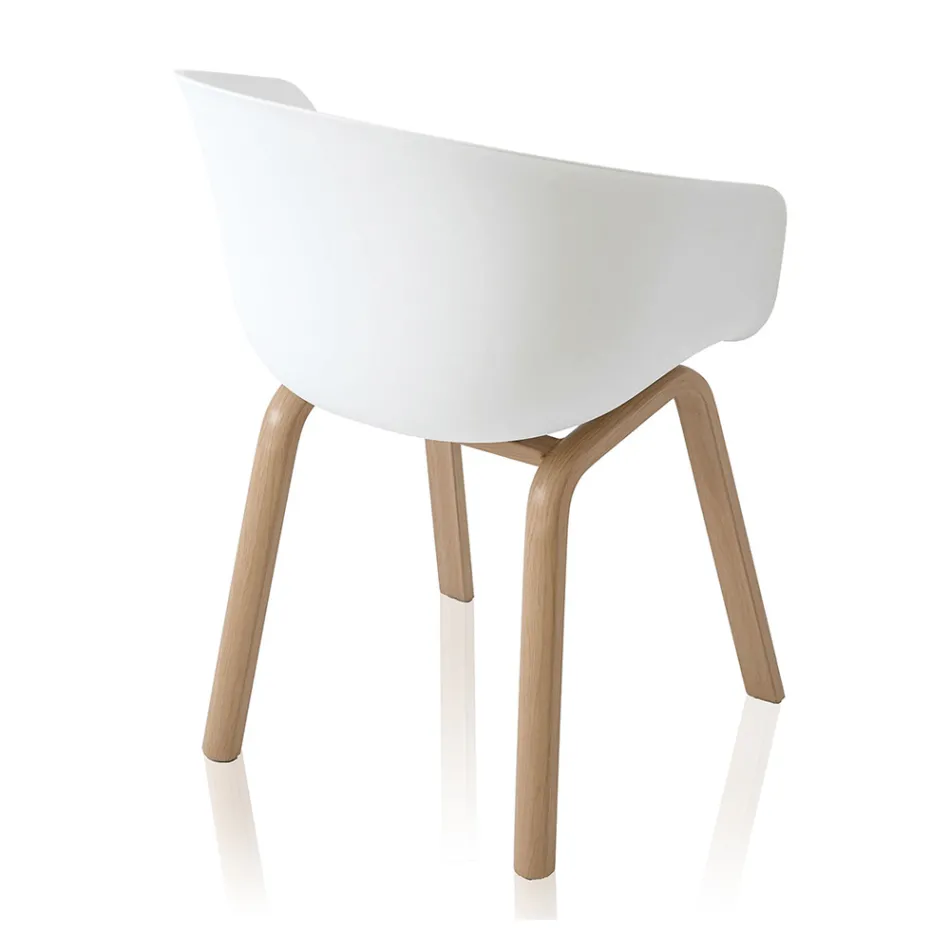 Židle do jídelny z polypropylenu a kovu 4 kusy - Severina Viadurini