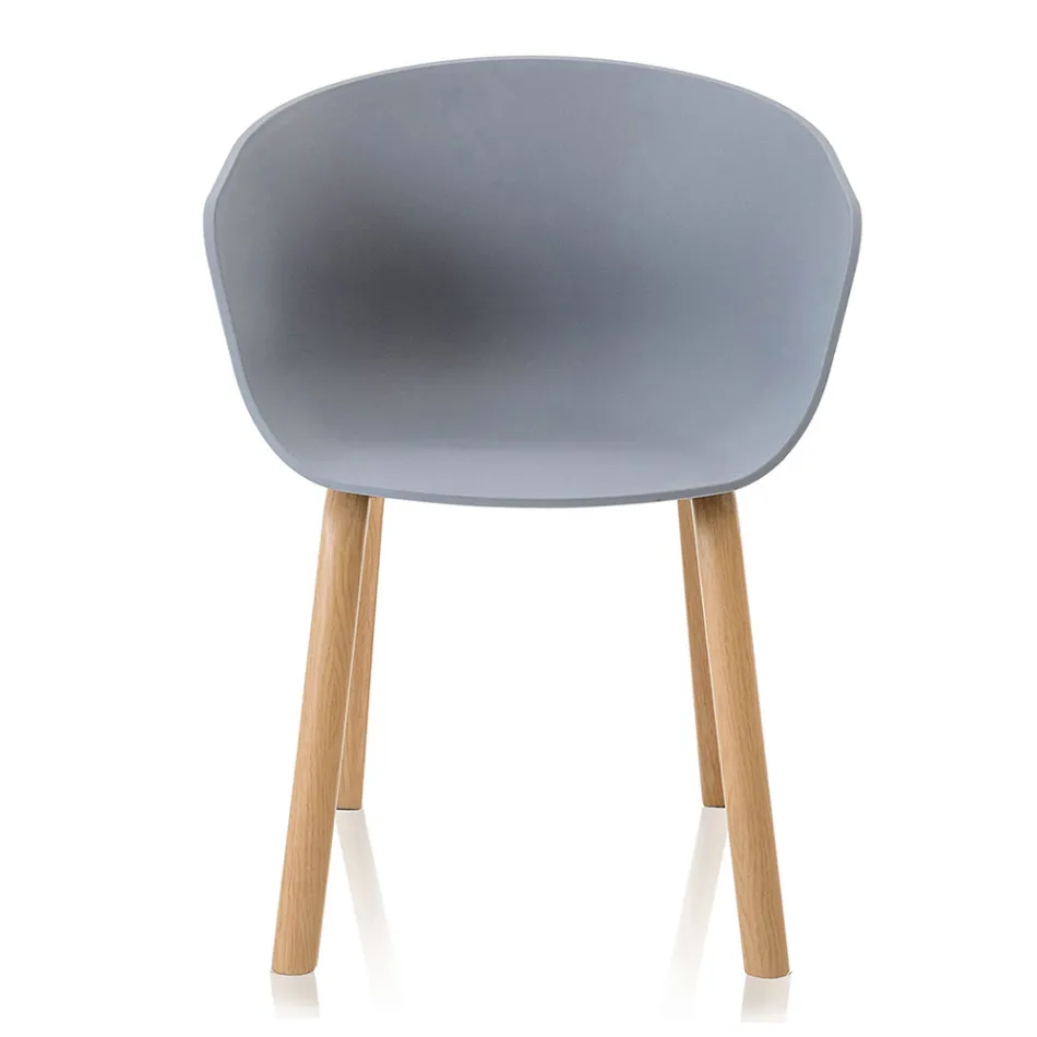 Židle do jídelny z polypropylenu a kovu 4 kusy - Severina Viadurini