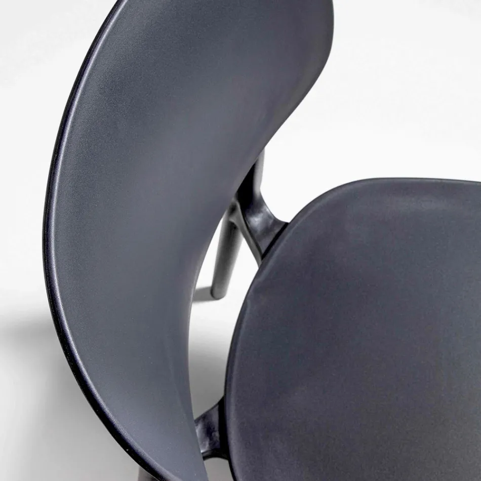 Stohovatelná jídelní židle z polypropylenu, 4 kusy - Záhřeb Viadurini