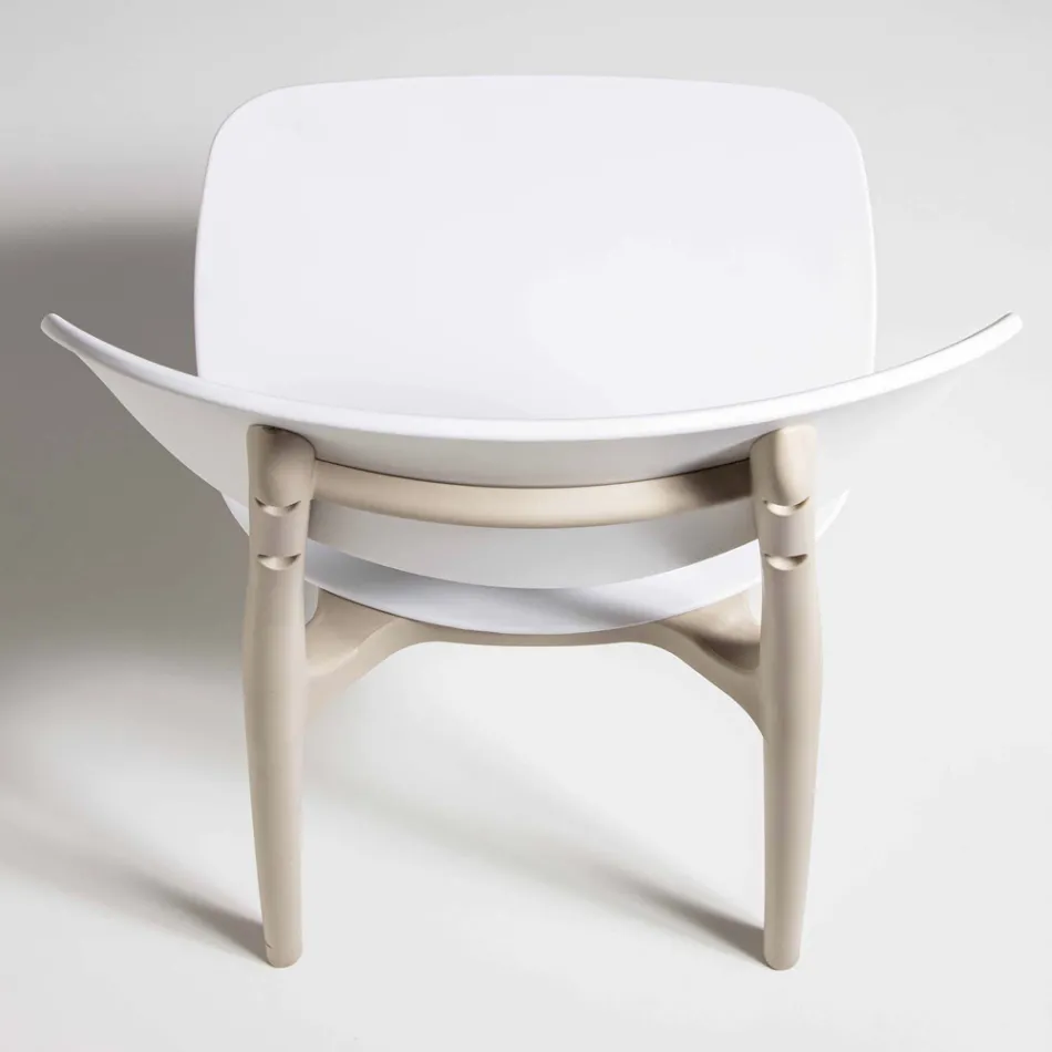 Stohovatelná jídelní židle z polypropylenu, 4 kusy - Záhřeb Viadurini