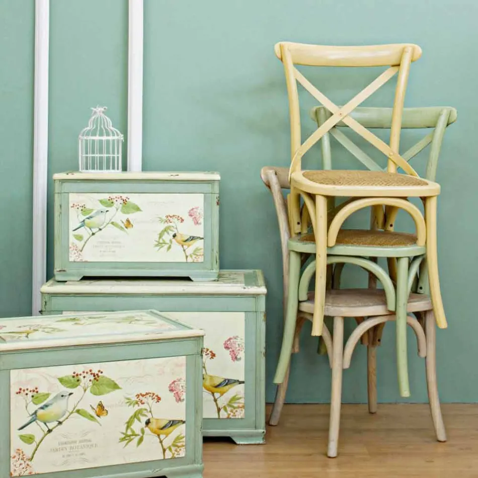 Jídelní židle v provedení Ratan a dřevo Classic Design Homemotion - Meridia Viadurini