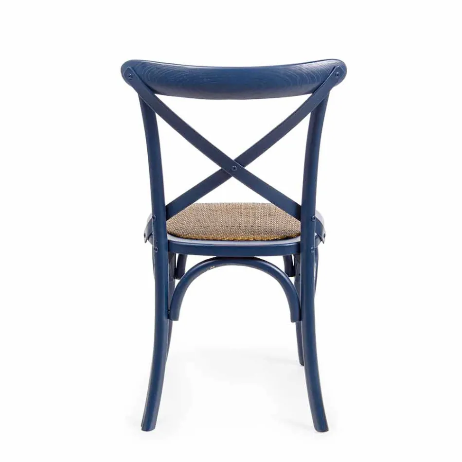 Jídelní židle v provedení Ratan a dřevo Classic Design Homemotion - Meridia Viadurini