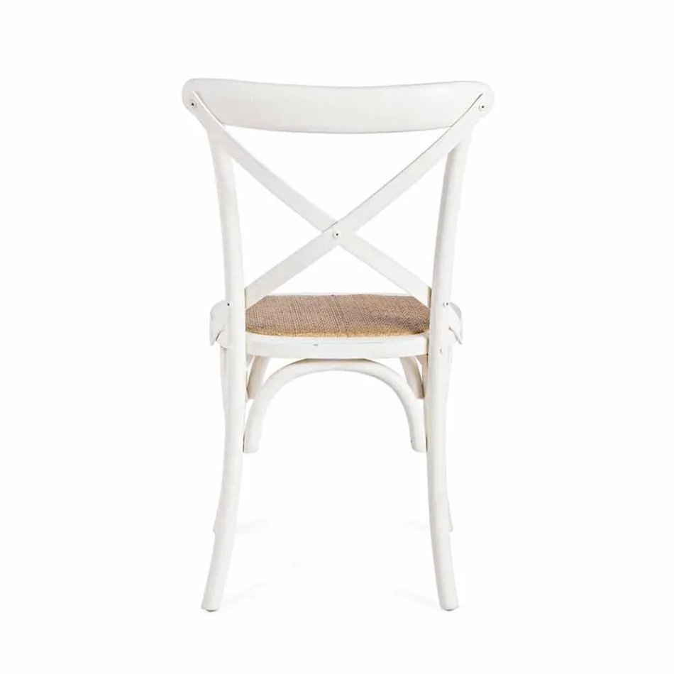 Jídelní židle v provedení Ratan a dřevo Classic Design Homemotion - Meridia Viadurini