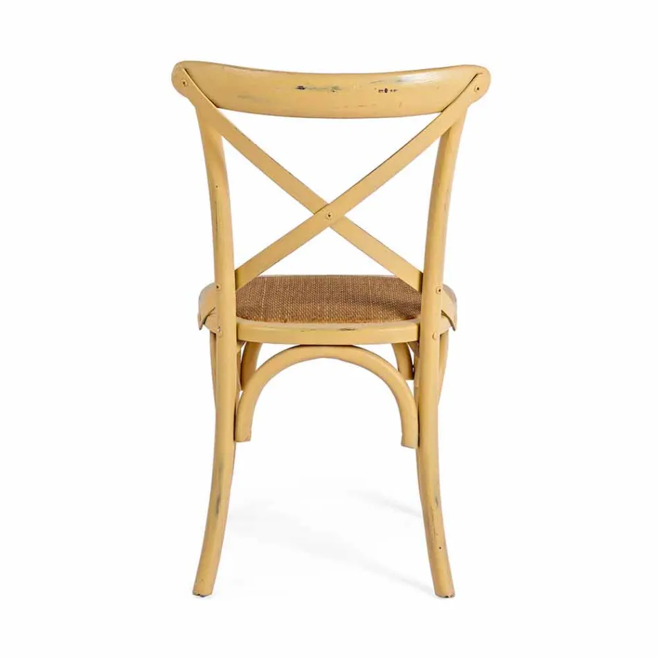 Jídelní židle v provedení Ratan a dřevo Classic Design Homemotion - Meridia Viadurini