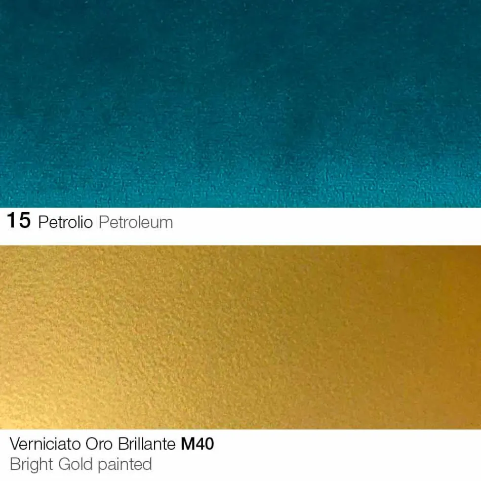 Látková jídelní židle se zlatými nohami vyrobená v Itálii - Marchesi Viadurini