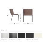 Židle do jídelny potažená ekokůží Made in Italy - Giulia Viadurini