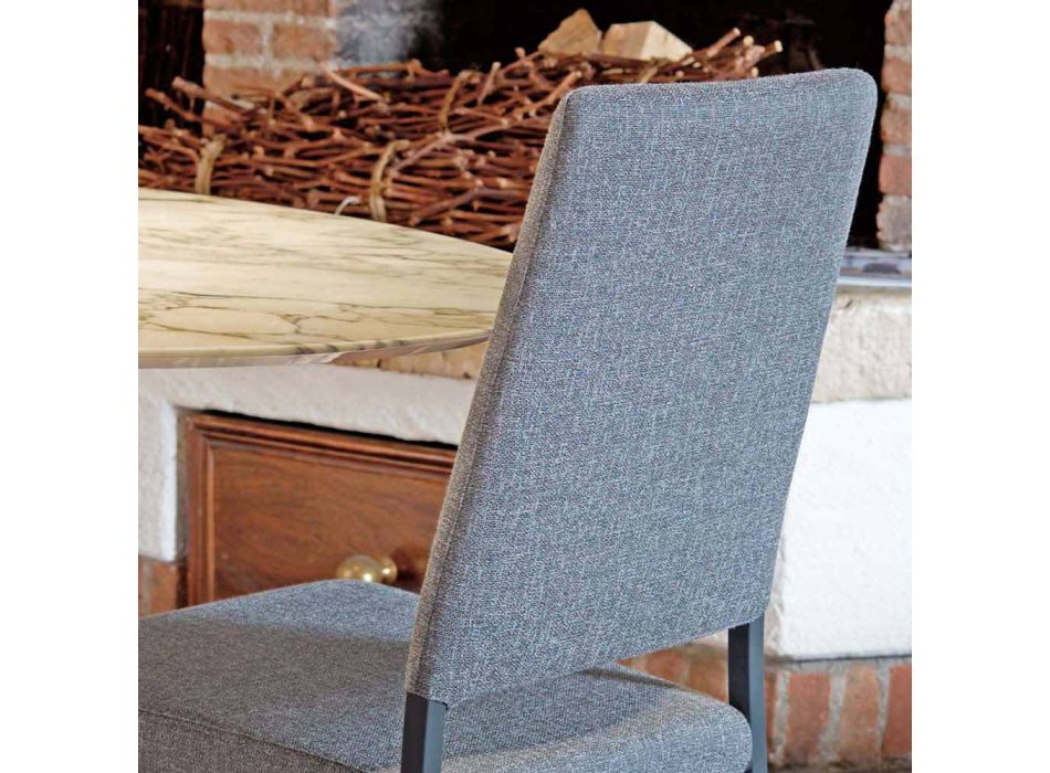 Jídelní židle s odnímatelným potahem čalouněná látkou Made in Italy - Toyko Viadurini