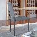 Jídelní židle s odnímatelným potahem čalouněná látkou Made in Italy - Toyko