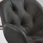 Židle do jídelny z ekokůže kovové konstrukce 2 kusy - Delpiero Viadurini