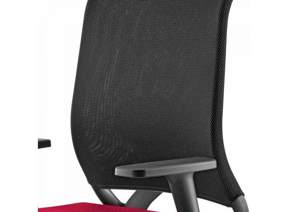 Otočná kancelářská židle s ergonomickým designem s područkami a kolečky - Meliva Viadurini