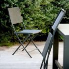 Venkovní skládací židle s železnou konstrukcí Made in Italy - Woody Viadurini