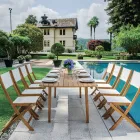 Venkovní skládací židle z akáciového dřeva a textilu - perfektní Viadurini