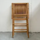 Skládací venkovní teaková židle s područkami – Yggdrasil Viadurini