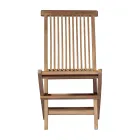 Skládací zahradní židle vyrobená z teaku - světlá Viadurini