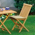 Skládací zahradní židle vyrobená z teaku - světlá Viadurini