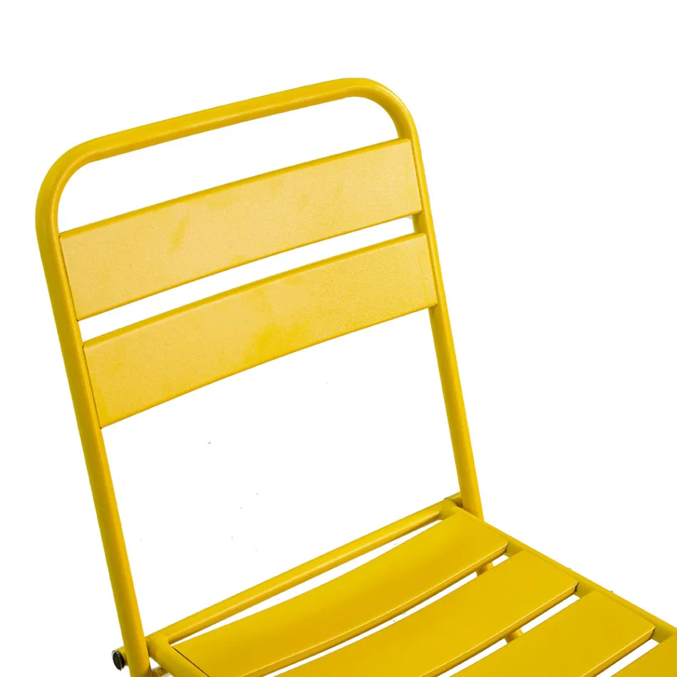 Skládací zahradní židle vyrobená výhradně z kovu - stuha Viadurini