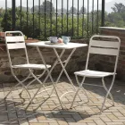 Skládací zahradní židle vyrobená výhradně z kovu - stuha Viadurini