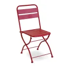 Skládací zahradní židle vyrobená výhradně z kovu - stuha Viadurini